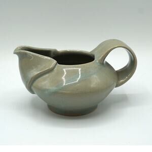 Handmade Ceramic Pottery Creamer Pitcher Jug Blue Gray